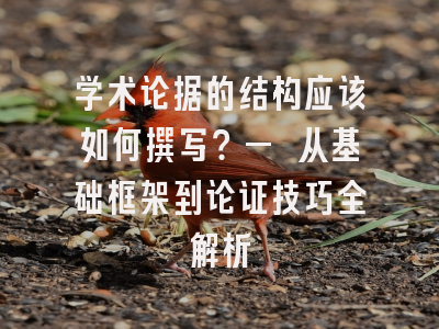 学术论据的结构应该如何撰写？— 从基础框架到论证技巧全解析