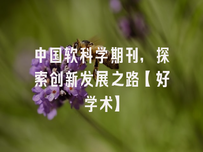 中国软科学期刊，探索创新发展之路【好学术】