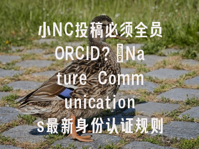 小NC投稿必须全员ORCID？_Nature Communications最新身份认证规则详解
