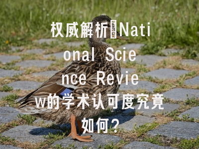 权威解析：National Science Review的学术认可度究竟如何？