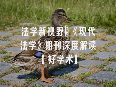 法学新视野：《现代法学》期刊深度解读【好学术】