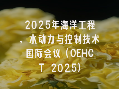 2025年海洋工程，水动力与控制技术国际会议（OEHCT 2025）
