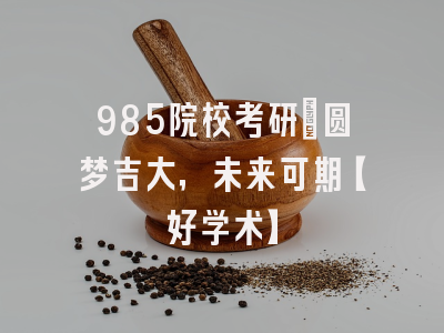 985院校考研：圆梦吉大，未来可期【好学术】