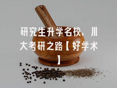 研究生升学名校，川大考研之路【好学术】