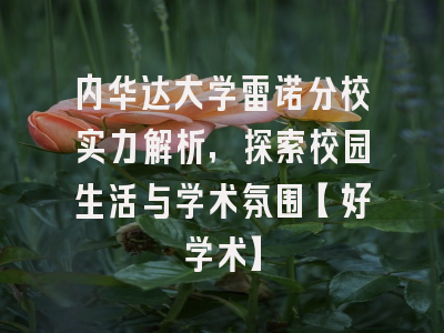 内华达大学雷诺分校实力解析，探索校园生活与学术氛围【好学术】