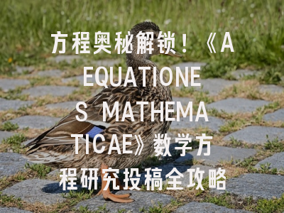 方程奥秘解锁！《AEQUATIONES MATHEMATICAE》数学方程研究投稿全攻略