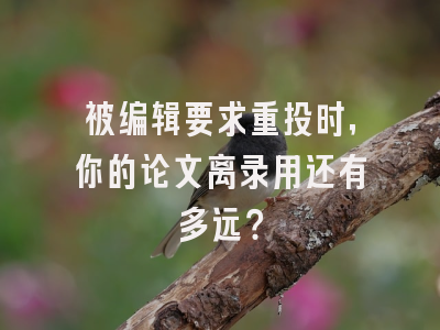 被编辑要求重投时，你的论文离录用还有多远？
