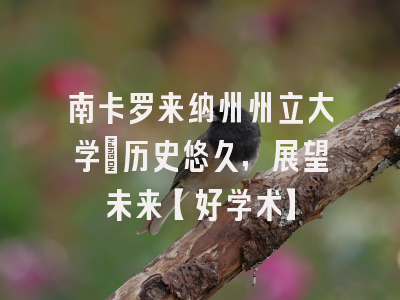 南卡罗来纳州州立大学：历史悠久，展望未来【好学术】