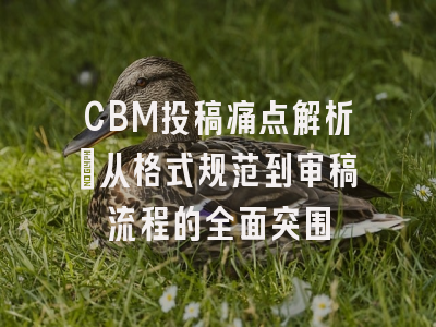 CBM投稿痛点解析_从格式规范到审稿流程的全面突围