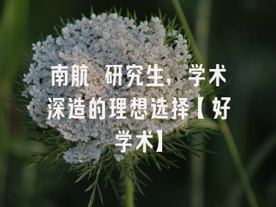 南航 研究生，学术深造的理想选择【好学术】