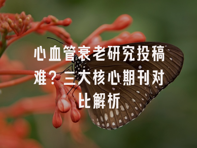 心血管衰老研究投稿难？三大核心期刊对比解析