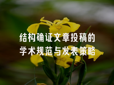 结构确证文章投稿的学术规范与发表策略