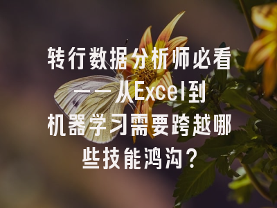 转行数据分析师必看——从Excel到机器学习需要跨越哪些技能鸿沟？