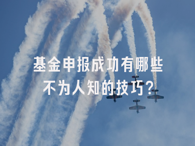 基金申报成功有哪些不为人知的技巧？