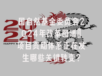 国自然基金委员会2024年改革图谱：项目资助体系正在发生哪些关键转变？