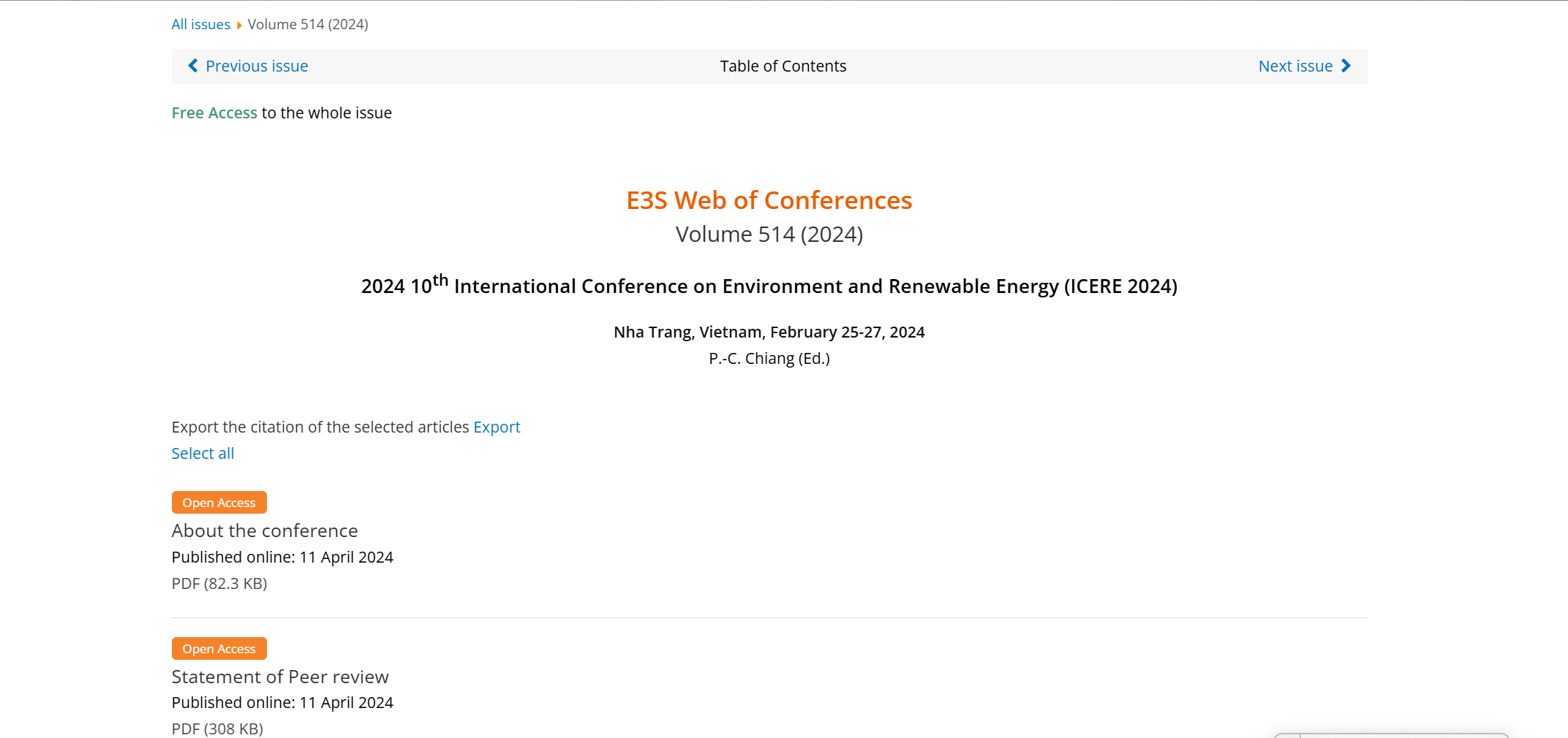 2026年第十二届环境与可再生能源国际会议 (ICERE 2026)