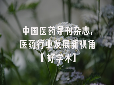 中国医药导刊杂志，医药行业发展新视角【好学术】