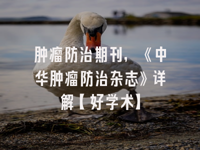 肿瘤防治期刊，《中华肿瘤防治杂志》详解【好学术】