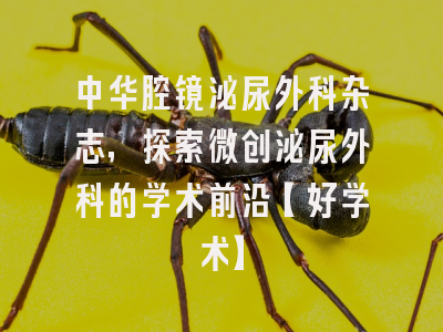 中华腔镜泌尿外科杂志，探索微创泌尿外科的学术前沿【好学术】