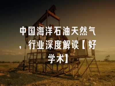 中国海洋石油天然气，行业深度解读【好学术】