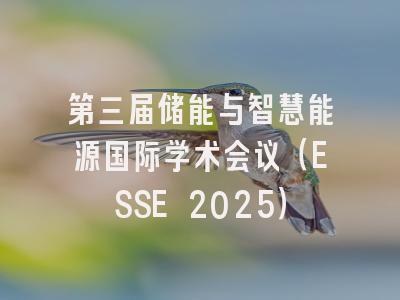 第三届储能与智慧能源国际学术会议（ESSE 2025）