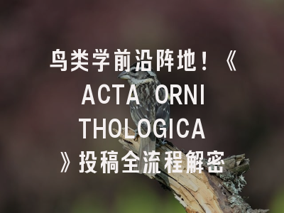 鸟类学前沿阵地！《ACTA ORNITHOLOGICA》投稿全流程解密