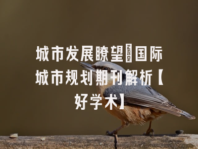 城市发展瞭望：国际城市规划期刊解析【好学术】