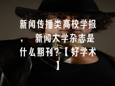 新闻传播类高校学报, 新闻大学杂志是什么期刊？【好学术】