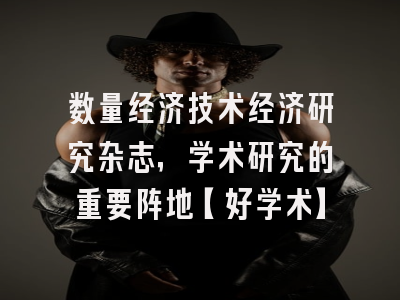 数量经济技术经济研究杂志，学术研究的重要阵地【好学术】