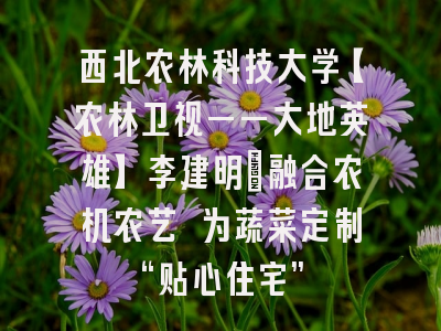西北农林科技大学【农林卫视——大地英雄】李建明：融合农机农艺 为蔬菜定制“贴心住宅”