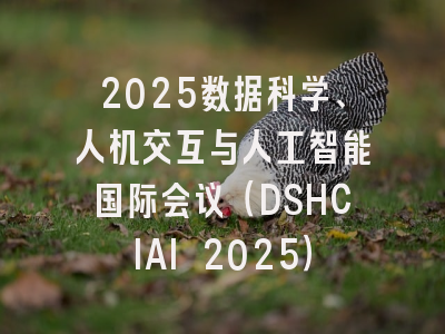 2025数据科学、人机交互与人工智能国际会议（DSHCIAI 2025）