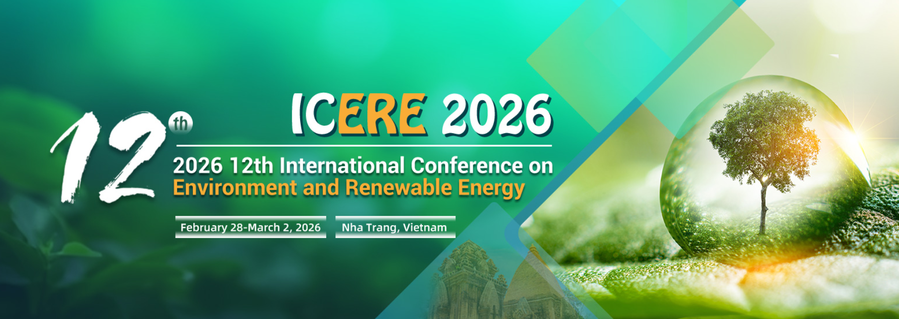2026年第十二届环境与可再生能源国际会议 (ICERE 2026)