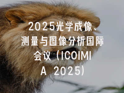 2025光学成像、测量与图像分析国际会议（ICOIMIA 2025）