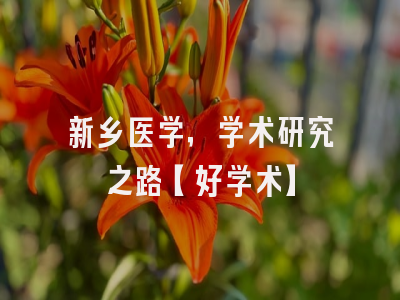 新乡医学，学术研究之路【好学术】