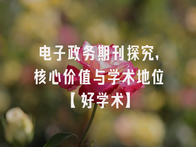 电子政务期刊探究，核心价值与学术地位【好学术】