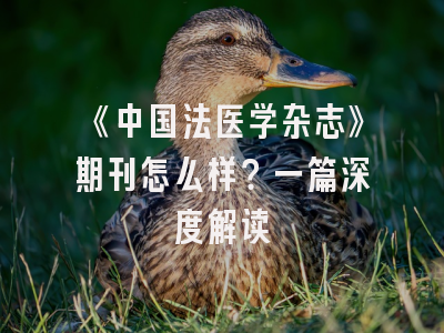 《中国法医学杂志》期刊怎么样？一篇深度解读