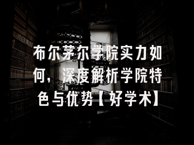 布尔茅尔学院实力如何，深度解析学院特色与优势【好学术】