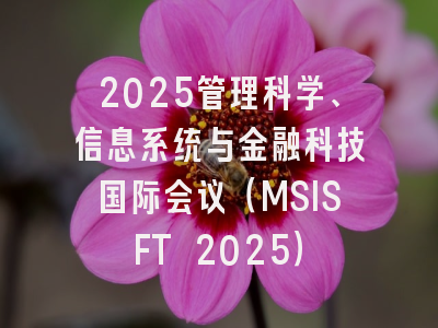 2025管理科学、信息系统与金融科技国际会议（MSISFT 2025）
