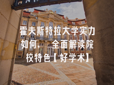 霍夫斯特拉大学实力如何, 全面解读院校特色【好学术】