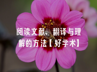 阅读文献，翻译与理解的方法【好学术】
