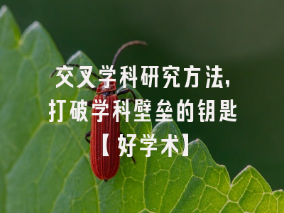 交叉学科研究方法，打破学科壁垒的钥匙【好学术】