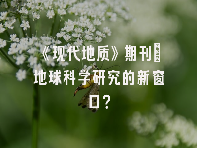 《现代地质》期刊：地球科学研究的新窗口？