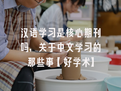 汉语学习是核心期刊吗，关于中文学习的那些事【好学术】