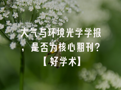 大气与环境光学学报，是否为核心期刊？【好学术】