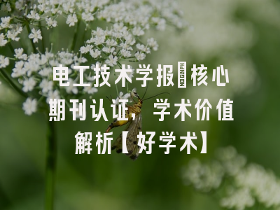 电工技术学报：核心期刊认证，学术价值解析【好学术】