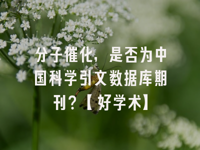 分子催化，是否为中国科学引文数据库期刊？【好学术】
