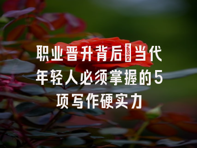 职业晋升背后：当代年轻人必须掌握的5项写作硬实力