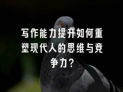 写作能力提升如何重塑现代人的思维与竞争力？