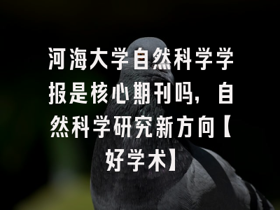 河海大学自然科学学报是核心期刊吗，自然科学研究新方向【好学术】
