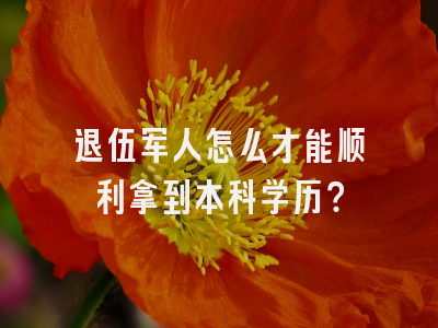 退伍军人怎么才能顺利拿到本科学历？